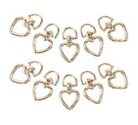 Artibetter 10 pezzi Fibbia Molla Forma Cuore Clip Portachiavi per Borse e Cartelle Gancio Resistente e Facile da Usare per Accessori Te e Decorazioni
