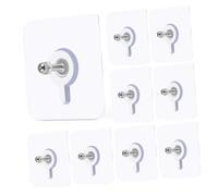 Artibetter 10 Pezzi Ganci Adesivi Invisibili a Vite, Argento, Acrilico, per | Ombrello e Cornice, Superfici Lisce, Facile da Usare, Multiuso