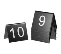 Artibetter 10 Pezzi Marcatori Robusti e Sicuri Numerici in Acrilico a Forma di Triangolo Nero Design Creativo e Semplice per Scene del Crimine e Feste a Tema