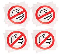 Artibetter 10 Pezzi Non Toccare L'adesivo Non Usare La Buccia Autoadesiva Segno della Mano E Attaccare La Decalcomania Vinile Rotonda