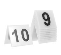 ARTIBETTER 10 pezzi Numeri Tavolo Riutilizzabili in Acrilico Forma Doppia Faccia Segnaposto Numerici Resistenti per Ristorante Banqueting Matrimoni e Feste