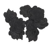Artibetter 10 Pezzi Toppe Termoadesive in Poliestere Nero per Cucire e Riparare Abbigliamento e Scarpe, Applique Floreali da Stirare per Decorare Vestiti Patch Ricamati Grandi
