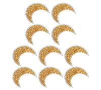 ARTIBETTER 10 Pezzi Toppe Termoadesive in Zircon Oro Colla a Caldo, Decorazioni Versatili per Scarpe e Tessuti, Facili da Applicare per Creare Stili Unici