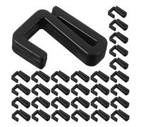 Artibetter 100 Ganci a S in Plastica Neri Piatti 2 Mm, Ganci per Appendere Utensili da Cucina e Bagno, Set Multifunzionale per Organizzazione Casa e Ufficio senza Danni, Resistenti