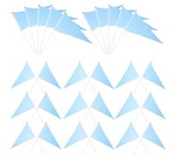 Artibetter 100 Pezzi Bandiere Triangolari Blu su Bastoni in Poliestere e Plastico Resistenti allo Sbiadimento per Attività Sportive e Progetti Fai da Te Esposizione Istantanea