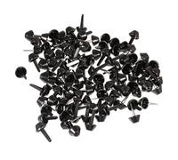 Artibetter 100 Pezzi Borchie per Piedini per Borse Testa a Chiodo, Accessori per Borse Fai da Te in Metallo Nero 10mm, Rivetti Decorativi Resistenti per Fondo Borsa e Artigianato Creativo