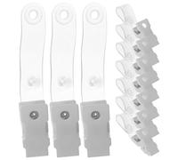 Artibetter 100 Pezzi Clip per Badge in Pvc Bianco con Cinturino, Clip Resistenti e Multiuso per Portacartellini e Tessere Identificative da Lavoro