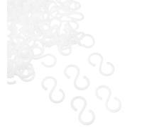 Artibetter 100 Pezzi Ganci a S in Plastica Bianco per Borse e Abiti, | Organizzazione Multiuso, a Forma di S per Porta e Area Lavoro, Soluzione Pratica per Oggetti Vari