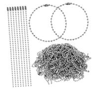 Artibetter 100pezzi in Acciaio Perline Metalliche Regolabili Sfere per Portachiavi Chiusura Perlina Lunga per Targhette Identificative e Collane Ciondolo Forma di Bottiglia