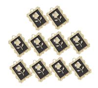 Artibetter 10pezzi Accessori Creazione Gioielli Ciondoli Braccialetti Pendenti Motivo Rosa Decorazioni Fai Da Te Accessori Oggetti Artigianali Bracciali Collane
