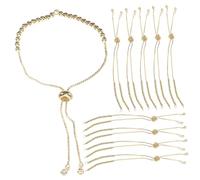 Artibetter 10pezzi in Rame Decorativo Semplice e Sottile Regolabile Per Donna Design Vuoto Per Aggiungere Ciondoli Adatto Vari Stili Regalare