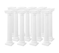 Artibetter 12 Pezzi Colonne Romane in Plastica Bianco Decorazione Artistica per Micro Paesaggi e Giardino, Ornamento Elegante e Realistico per Diorami e Spazi Esterni