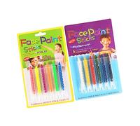 ARTIBETTER 12 Pezzi Crayons per Trucco Fluorescenti per Halloween Sicuri e Lavabili Facili da Usare per e Corpo Verde per Feste e Cosplay