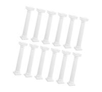 Artibetter 12 Pezzi Mini Colonne Romane in Bianca Base per Vasi e Decorazioni Micro Paesaggio Sculture Miniature Resistenti per Tavoli da Nozze Giardino e Casa