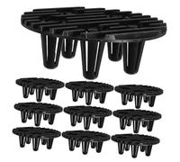 Artibetter 12 Pezzi Supporto per Vasi da Fiore Rotondo in Plastica Nera Drenaggio Efficiente per Giardinaggio Indoor e Outdoor, Protegge la Base dall’infiltrazione D’Acqua