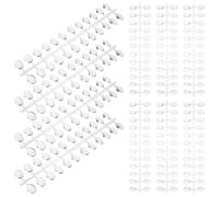 Artibetter 12 Set Tabella di Visualizzazione Unghie Acrilica Trasparente Ovale Media, 24 Punte per Manicure Professionale e Uso Domestico, Rappresentazione Precisa Colore