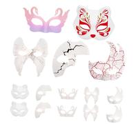 Artibetter 15 Pezzi Maschere Masquerade in Carta per Colorare Maschere Fai da Te in Carta Riutilizzabili per Feste Mardi Gras Halloween Cosplay e Design per Gruppi e Attività Creative