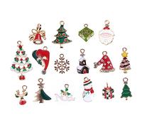 Artibetter 16 Pezzi Pendenti in per Gioielli Fai da Te Decorazioni Natalizie Creative per Braccialetti Collane Orecchini e Accessori Moda