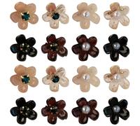 ARTIBETTER 16 Pezzi Piccole Mollette per Chioma a Forma di Fiore Artiglio, Fermagli per Chioma Sottili e Donne, Accessori per Feste e Uso Quotidiano