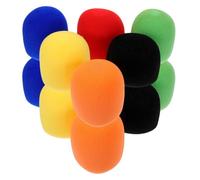 Artibetter 18 Pezzi Copertura Microfono Spugna Antivento Spesso Riduce Interferenze Vento per Performance Sul Palco e Sale Conferenze Colore Assortito