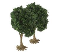 ARTIBETTER 2 Pezzi Alberi in Miniatura, Miniature Tree Decorativi, Plastico e Filo di Ferro, Verde, Regolabili senza Manutenzione, per DIY e Scenari Sand Table, per Appassionati DIY