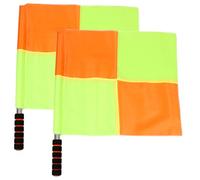 ARTIBETTER 2 pezzi Bandiere Arbitro Sportive Alta Visibilità con Aste Acciaio Inox Resistenti Impermeabili e Facili da Maneggiare per Calcio Pallavolo Football e Gare Atletiche