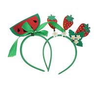 Artibetter 2 Pezzi Fasce per Chioma a Tema Frutta Anguria e Fragola, Materiale Glitterato e Feltro, Morbide e Resistenti allo Sbiadimento per Feste di Compleanno e Celebrazioni