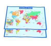 ARTIBETTER 2 Pezzi manifesti prescolari mappa del mondo vivaio Apprendimento di poster per i piccoli mappa di manifesto della scuola poster della camera dei carta UV