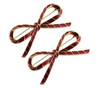 Artibetter 2 Pezzi Spilla Fiocco in Lega di Zinco Rosso Superficie Liscia e Design Pratico per Matrimoni e Spettacoli su Palco
