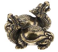Artibetter 2 Pezzi Statuetta Di Testuggine Drago in Metallo Decorazione Cinese Squisita Scultura Di Animali Da Collezione Ornamento Da Tavolo Retro