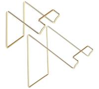 Artibetter 2 Pezzi Supporto Multiuso da Tavolo in Ferro Color Oro per Libri, Riviste e Poster, Design Moderno e Funzionale per Ufficio e Casa