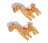 Artibetter 2 Pezzi Toppe Ricamate Cavallo da Cucire, Toppa Ricamata Animale, Plastica e Tessuto Non Tessuto, per Cappelli e Zaini, Decorazione Diy, Anno del Cavallo 2026