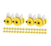 Artibetter 2 Set Accessori per in Feltro di Lana Forma Creazione Primo Il Arredamento delle Api Decorazione della Festa di Compleanno Dell'ape Peluche Yellow 35 Pezzi*2