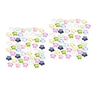Artibetter 2 set Collana Con Ciondolo A Forma Stella Perline All'Ingrosso Braccialetti Per Ragazze Perline Quadrate Ciondoli Per Connettori 100 pezzi*2