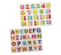 ARTIBETTER 2 Set Di Puzzle Alfanumerici Per Giocattoli Per Giocattoli Con Numeri Giocattoli Con Numeri Grandi Puzzle Con Alfabeto Puzzle Con Forme Blocchi Numerici Giocattoli Per