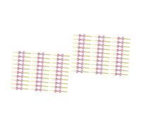 Artibetter 2 Set Legatura Rosa Sigillante Blu Cravatta Colorato Avvolto Busta Fiocchi di Nastro per Avvolgere Intrecciare Le Cravatte Nozze Bianco con Fil di Ferro 200 Pezzi*2