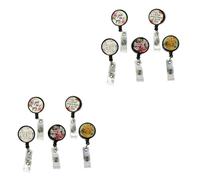 ARTIBETTER 2 Set Portabadge Retrattile Colorato Con Clip Per Infermieri E Lavoratori Accessori Pratici E Creativi Per Id E Targhette Design Alla 5 Pezzi*2