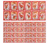 ARTIBETTER 20 Pezzi Buste Rosse Li Xi del Cavallo Busta Soldi Fortunati Festa Matrimonio Compleanno con Benedizione per Adulti