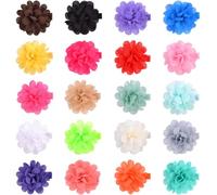 Artibetter 20 Pezzi Forcine Floreali per Chioma Bambina Chiffon, Colori Assortiti, Comode e Delicate sulla Pelle, Accessori per Acconciature Quotidiane Colore Casuale