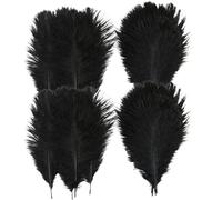 Artibetter 20 Pezzi Piume di Struzzo Nere Naturali 30cm per Decorazioni Festa e Casa, Piume Morbide e Leggere per Fai da Te, per Maschere e Cappelli