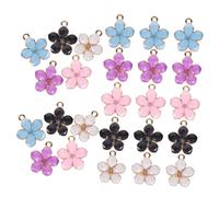 Artibetter 25 Pezzi Ciondolo d'amore di fiori fiore per sospeso piccolo placcato decorazione floreale sospesa ciondoli collana d'epoca Ciondoli floreali fai da te Lega di zinco
