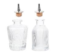Artibetter 2pezzi Bottiglie Amaro Stile Giapponese in Vetro Tappo Fine per Cocktail e Conservazione Aroma, Design Retrò Elegante e Funzionale