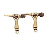 Artibetter 2pezzi Portachiavi Microfono Accessorio Ciondolo Chiave Resistente e Durevole Decorazione Portachiavi Microfono Appesa Per Zaino e Borsa