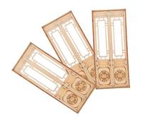 ARTIBETTER 3 Mini Porte Doppie in Legno Per Casa Delle, Esterna in Legno, Modello, Accessori Decorativi Per Casa Delle, Decorazioni Per Fatati