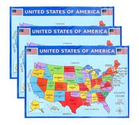 ARTIBETTER 3 Pezzi Mappa Degli Stati Uniti Appesa Mappa Del Mondo Manifesti Murali Noi Mappe Poster Della Mappa Per La Classe Il Poster Del Taccuino Mappa Americana Mappa Del Carta Uv