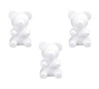 Artibetter 3 Pezzi Orsetto Fai da Te in Gommapiuma 20 CM Modello Orso Leggero e Resistente per Decorazioni e Artigianato Creativo Forniture per Lavori Manuali e Feste