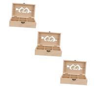 Artibetter 3 Pezzi Scatola di Legno Piccolo Scatole di Immagazzinaggio Mestiere Organizzatori e Contenitori per Cucito Delicato Cesto di Spilli Porta Aghi da Cucito Custodia da Cucito