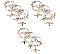 Artibetter 3 Set Arredamento del Signor e della Signora Nuziale Nozze Coppia Annata Decorazioni Statuetta del Signor e della Signora Decorazione del Matrimonio di Legno Beige