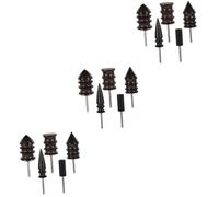 Artibetter 3 Set Bastoncino per Lucidatura E Molatura di Brunitura in Legno Strumento di Lucidatura Brunitura Strumento per Lucidare La Pelle Utensili in Pelle Sandalo 5 Pezzi * 3