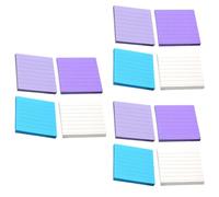 ARTIBETTER 3 Set Blocchetti Adesivi Striati Carta Kraft Note Autoadesive Scuro Blu Scuro E Bianco Per Ufficio E Casa Per 4 Pezzi * 3